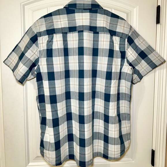 Carhartt Mens XL Relaxed Fit Plaid Button Front Short Sleeve Shirt 100% Cotton - Picture 3 of 8